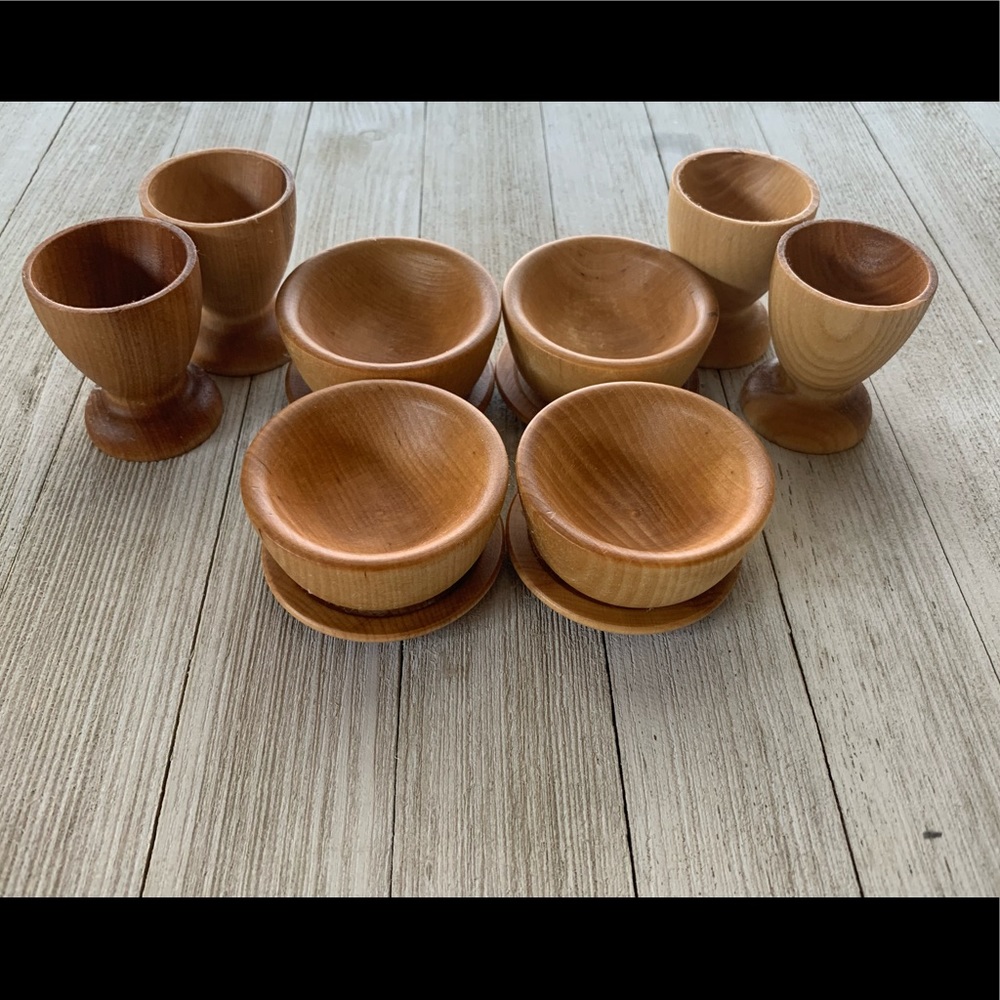 12pc Organic Wooden Pretend Play Kitchen Set